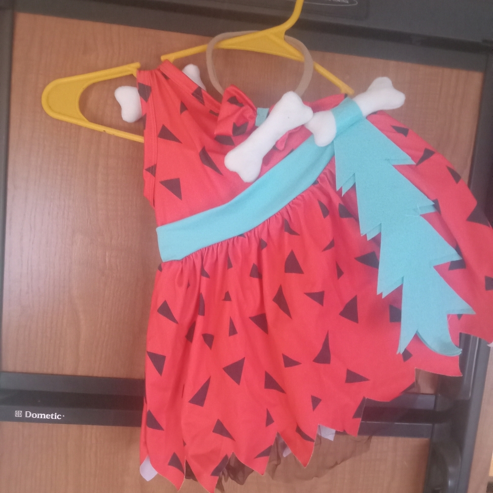 Kids Prehistoric Costume with Red and Blue Accents
